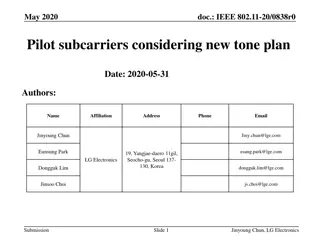 Pilot Subcarriers Optimization for IEEE 802.11-20/0838r0