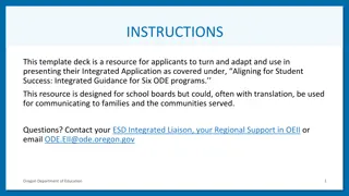 Oregon Department of Education 2023 Integrated Application Presentation
