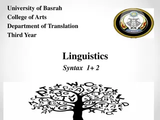 Syntax in Linguistics