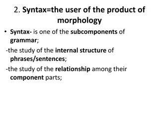 Syntax and Grammar Components