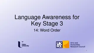 Understanding Word Order in Different Languages