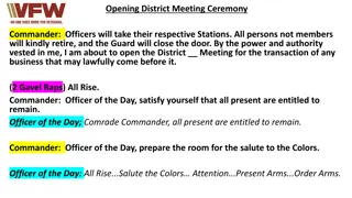 District Meeting Ceremony Protocol