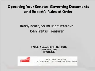 Understanding Senate Governance: Constitution and Bylaws Overview