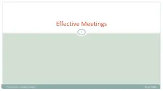 Effective Team Meetings - Guidelines and Best Practices