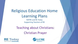 Christian Prayer: Learning Plans and Activities