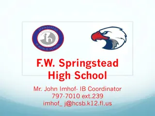 Student Opportunities and College Admissions Guidance at F.W. Springstead High School