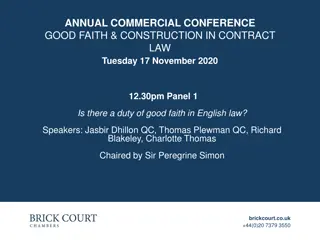 Good Faith and Contractual Discretions in English Law