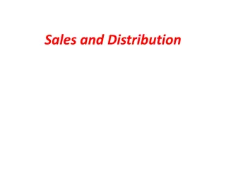 Sales and Distribution Strategies in Marketing