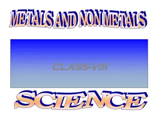 Metals, Non-Metals, and Their Properties in the Periodic Table