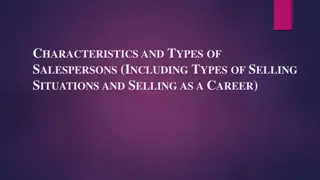 Characteristics and Types of Salespersons