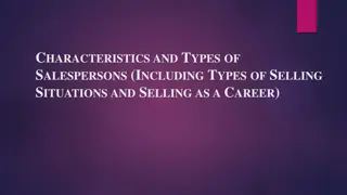 Understanding Characteristics and Types of Salespersons
