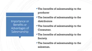 The Benefits of Salesmanship in Marketing and Society
