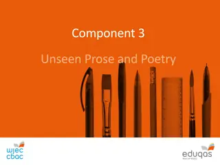 Insights into Unseen Prose and Poetry Analyses