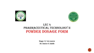 Pharmaceutical Powders in Dosage Forms