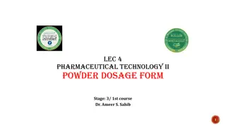 Understanding Pharmaceutical Powders in Dosage Forms