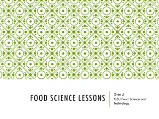 Food Science and Technology Learning Opportunities