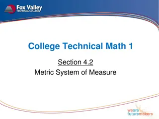 The Metric System in Technical Math