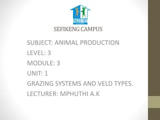 Grazing Systems and Veld Types in Animal Production