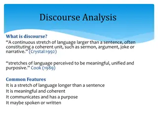 Discourse Analysis: Language in Context