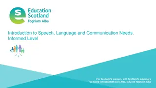 Speech, Language, and Communication Needs in Scottish Education