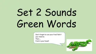 Set 2 Green Words for Reading and Writing Practice