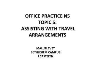 Assisting with Travel Arrangements for Business Trips at Maluti TVET Bethlehem Campus