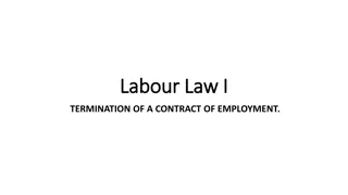 Termination of Employment Contracts