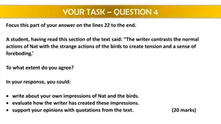 Evaluating the Contrast Between Nat's Actions and the Birds in the Text
