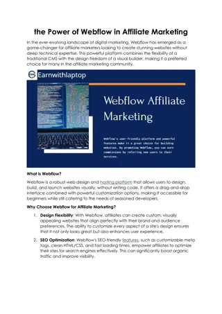 the Power of Webflow in Affiliate Marketin1