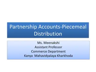 Piecemeal Distribution in Partnership Accounts: Surplus Capital Method Example