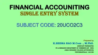 Understanding Single Entry System in Financial Accounting