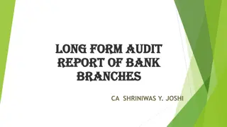 Comprehensive Audit Report of Bank Branches by CA Shri. Shrinivas Y. Joshi