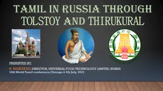 Tamil Influence in Russia: A Cultural Journey Through Tolstoy and Thirukural