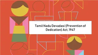 Tamil Nadu Devadasi System: Past, Present, and Legislation