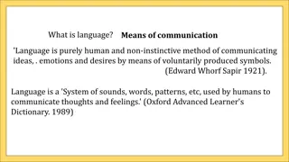 Language: An Overview of Linguistics