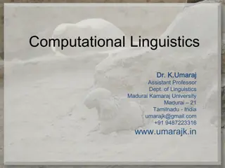 Computational Linguistics and Natural Language Processing