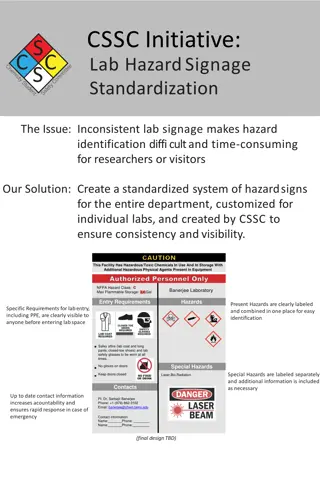 Standardized Hazard Signage for Lab Safety