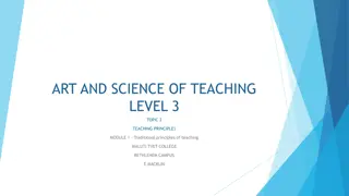 Traditional Principles of Teaching and Learning: A Comprehensive Overview