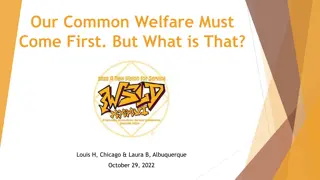 Common Welfare in Narcotics Anonymous