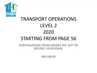 Transport Operations: Modes, Categories, and Efficiency