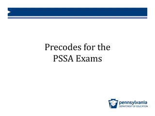 PSSA Exams Precodes Overview and Data Flow
