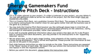 Creative Pitch Deck for Exciting Game Project