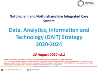 Nottingham and Nottinghamshire Integrated Care System Data, Analytics, Information, and Technology (DAIT) Strategy 2020-2024