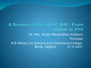 Overview of NAAC Initiatives in Higher Education Quality Evaluation