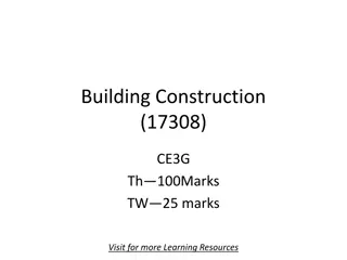 Building Construction Learning Resources and Syllabus Overview