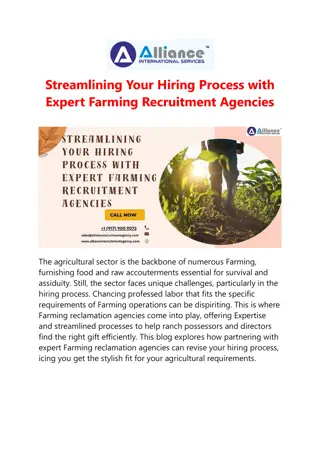 Streamlining Your Hiring Process with Expert Farming Recruitment Agencies