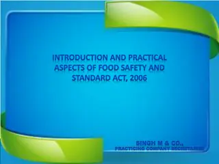 Overview of Food Safety and Standard Act 2006 for Practicing Company Secretaries