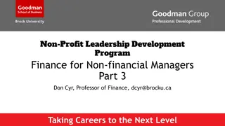 Non-Profit Leadership Development: Finance Essentials for Managers
