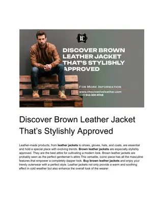 Discover Brown Leather Jacket That’s Stylishly Approved