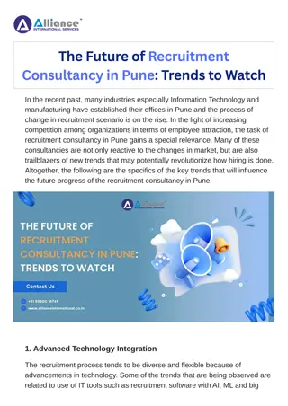 The Future of Recruitment Consultancy in Pune Trends to Watch